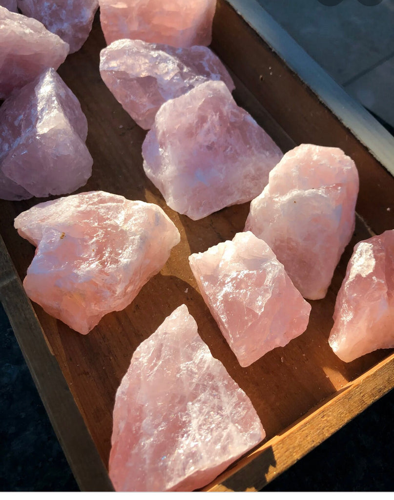 2 x 250gram Rose Quartz Chunk
