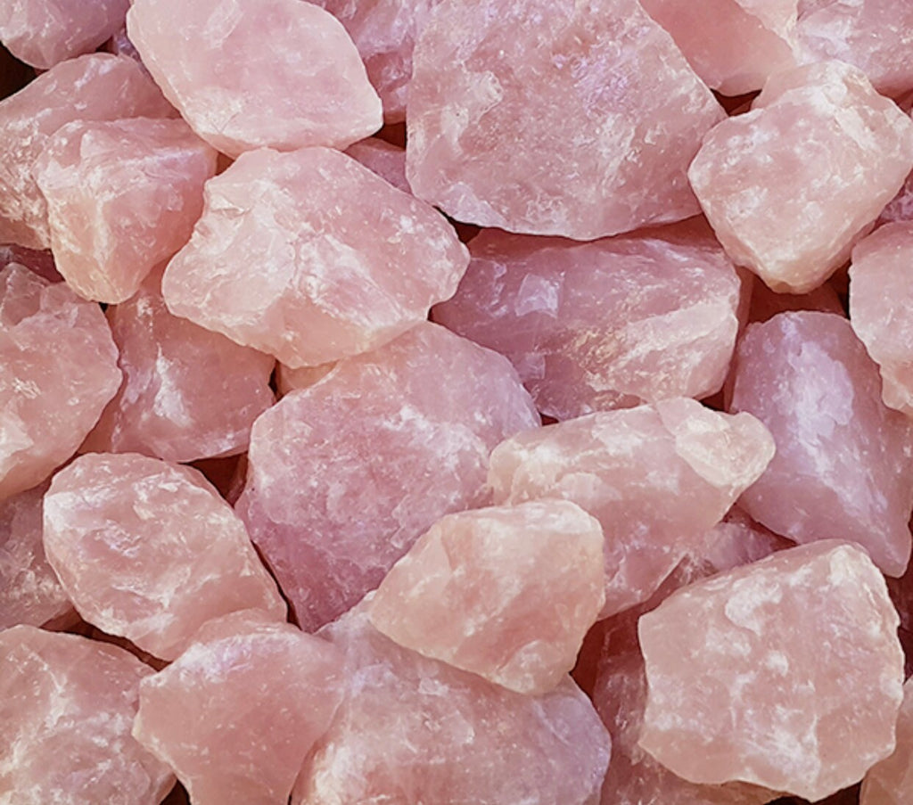 2 x 250gram Rose Quartz Chunk