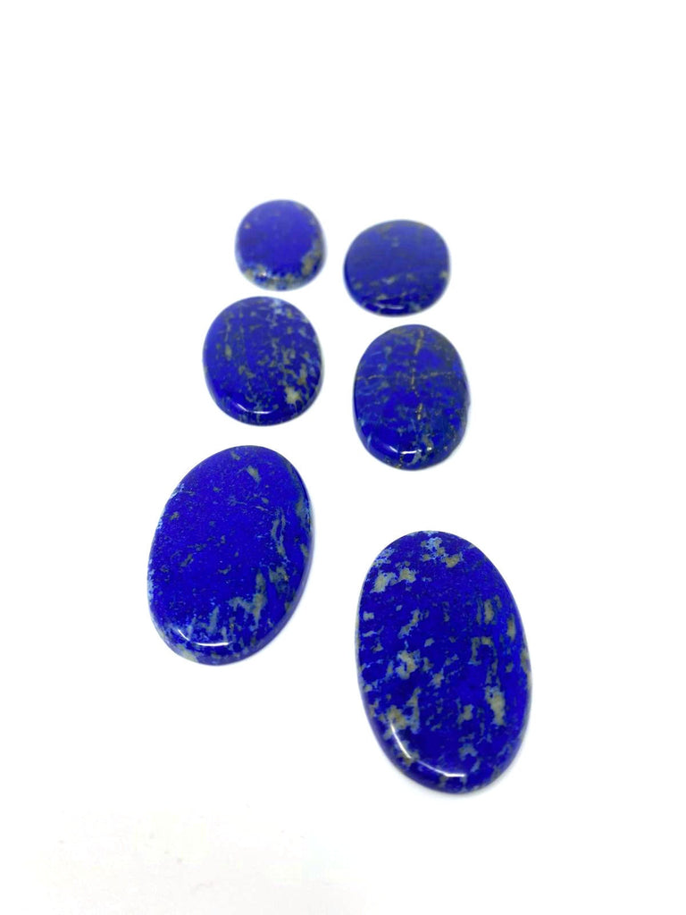 1x Royal Blue Oval Shaped Lapis Lazuli Cabochon AAA 40mm