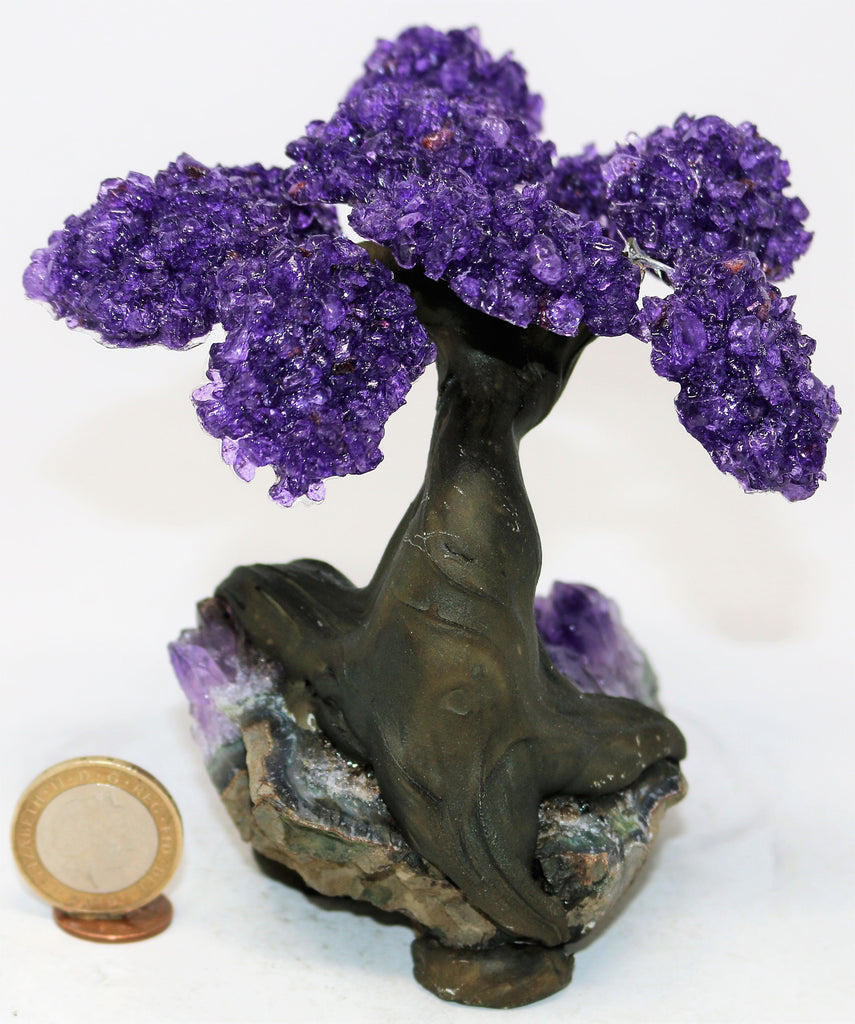 Medium Amethyst Clustered Gemstone Tree 9 Branches  (The Relaxation Tree)