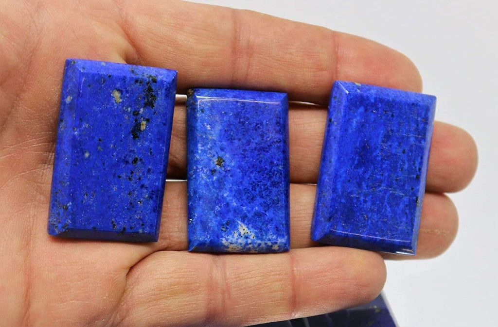 Lapis Lazuli Rectangle Cabochon - 3/4cm  Lapis Lazuli Rectangle Cabochon - Natural Lapis Lazuli Cabochon Rectangle Gemstone