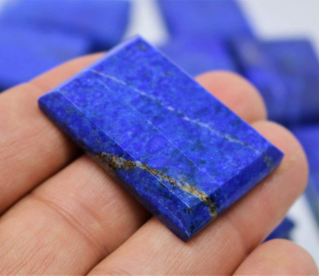 Lapis Lazuli Rectangle Cabochon - 3/4cm  Lapis Lazuli Rectangle Cabochon - Natural Lapis Lazuli Cabochon Rectangle Gemstone