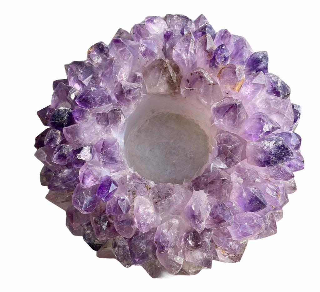Amethyst Points Tea Light Holder