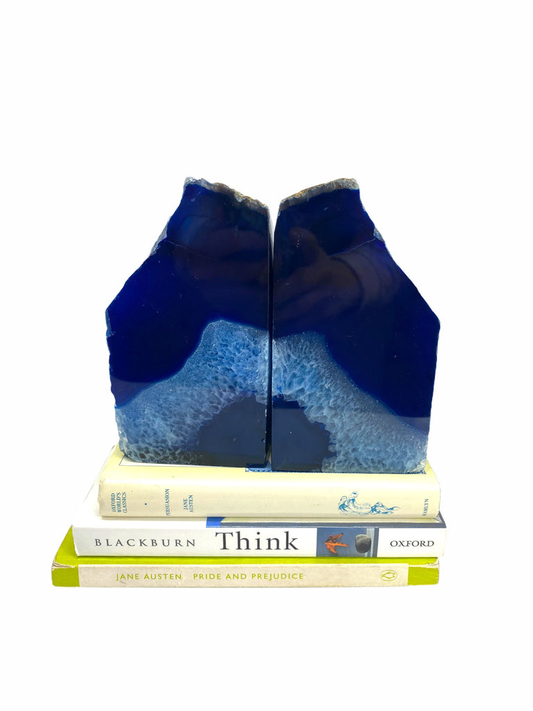 Blue Agate Bookends 1.5/2KG