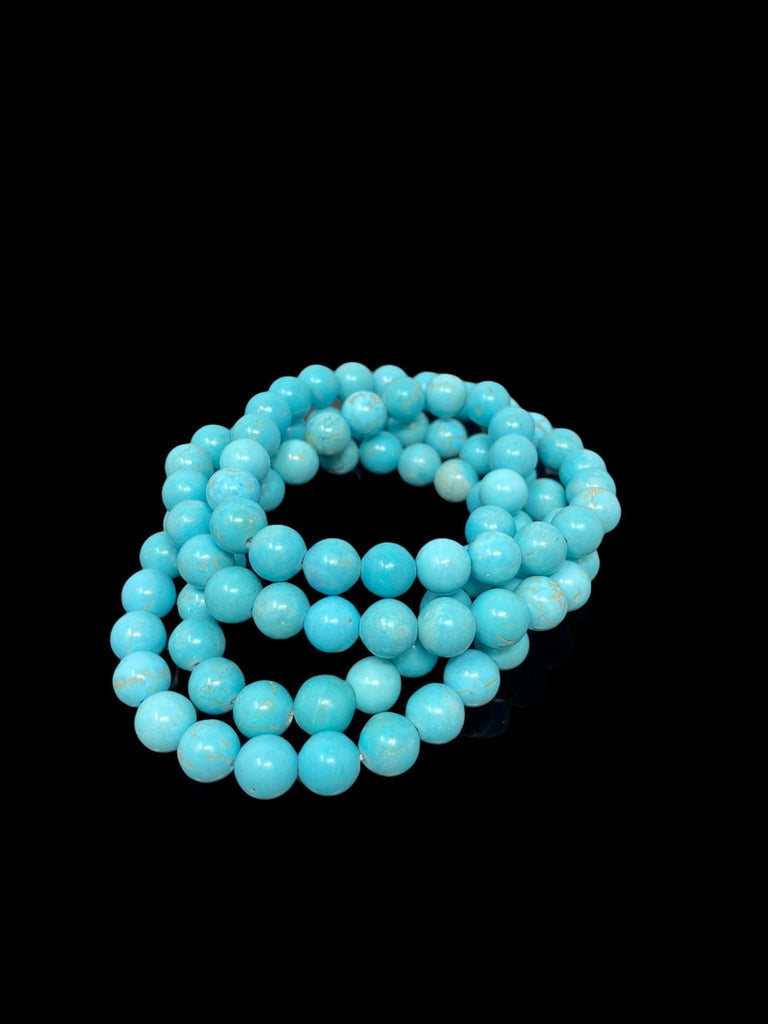 Amazonite Beaded Bracelet 8mm - Amazonite Natural Gemstone 8mm Round Beads Healing Bracelet