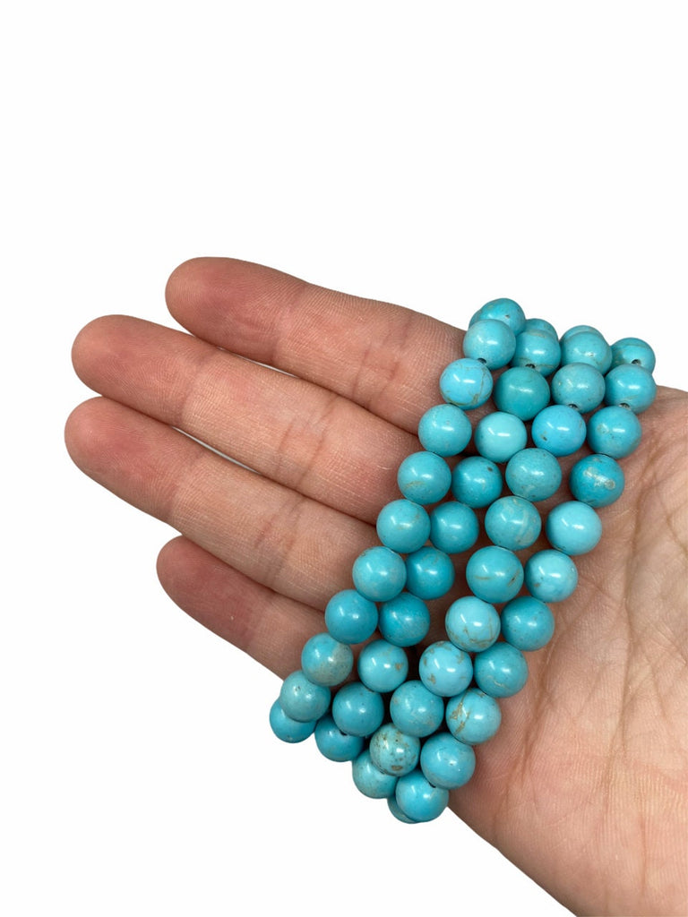 Amazonite Beaded Bracelet 8mm - Amazonite Natural Gemstone 8mm Round Beads Healing Bracelet