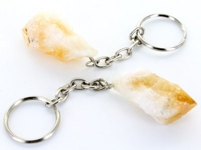 Citrine Points Key Chain 1pc