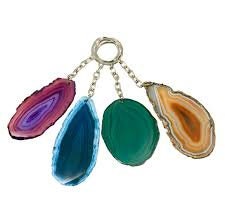 Mix Coloured Agate Keychain (1pc ONLY)