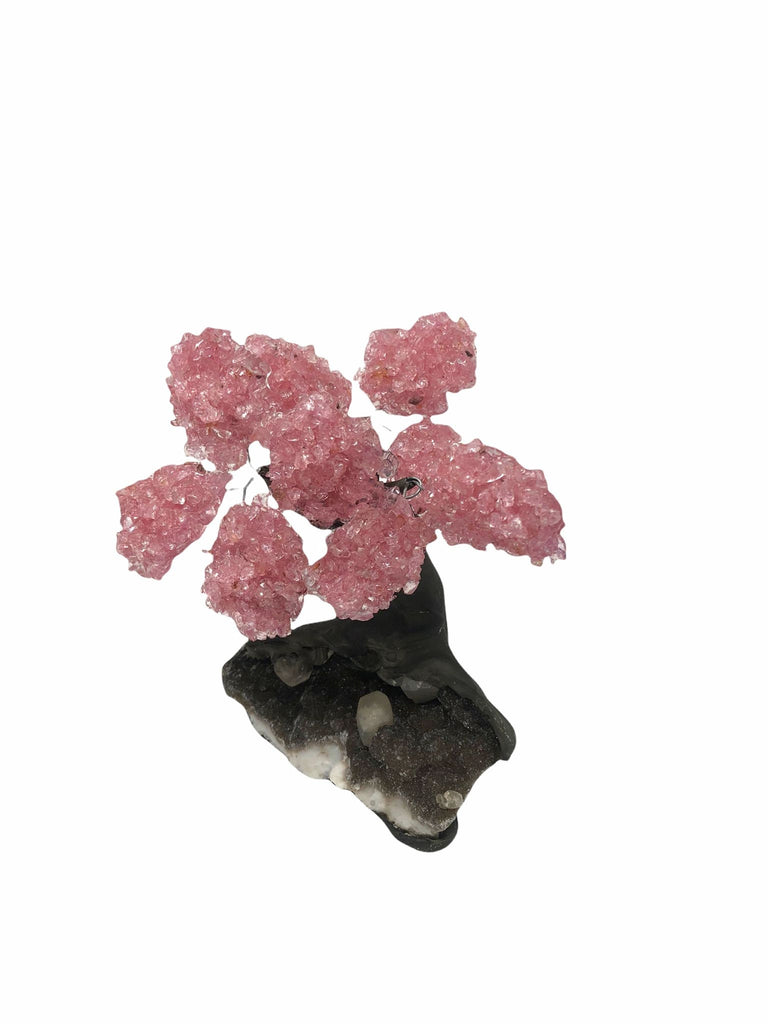 Large Rose Quartz Clustered Gemstone Tree 15 Branches  (The Relaxation Tree)