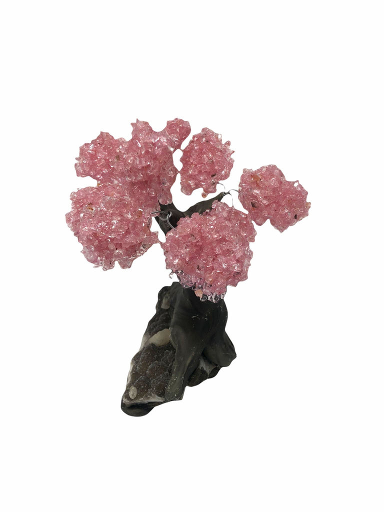 Large Rose Quartz Clustered Gemstone Tree 15 Branches  (The Relaxation Tree)
