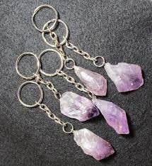 Amethyst Points Key Chain 1pc