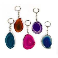 Mix Coloured Agate Keychain (1pc ONLY)