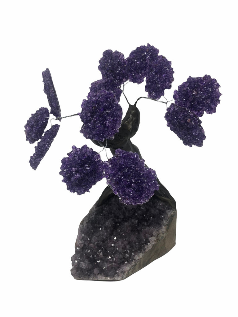 XLarge 12 Branch  Amethyst Gemstone Tree on Amethyst Matrix  (The Relaxation Tree)