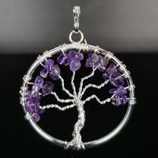 Amethyst Tree Life Pendant