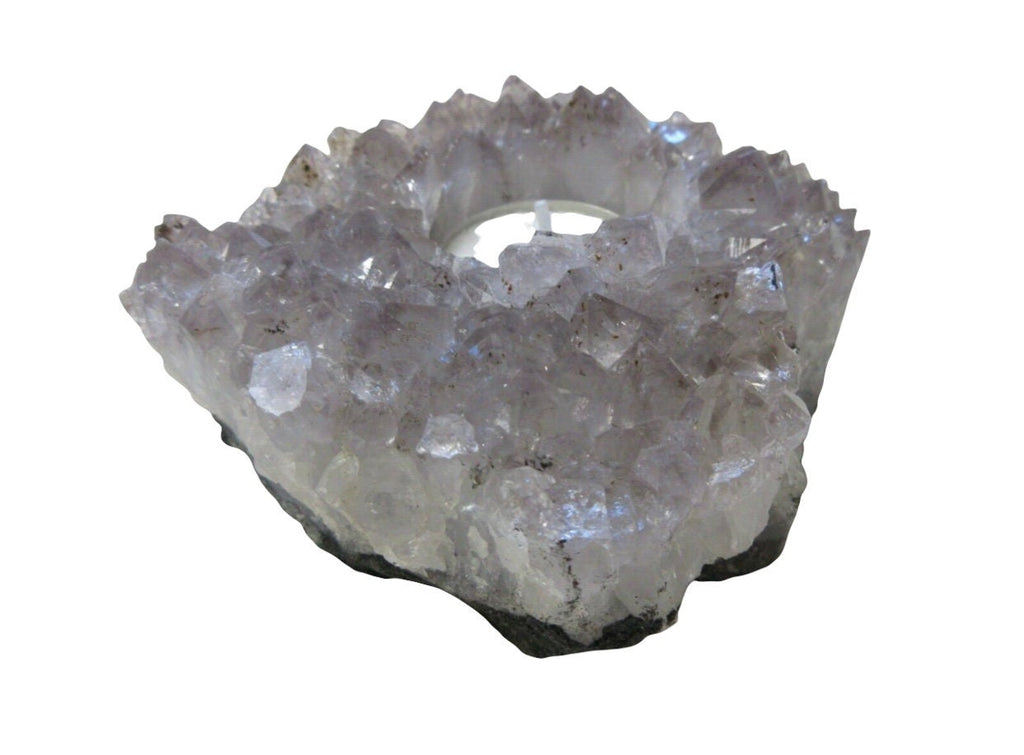 Amethyst  Gemstone Tea Light Holder B Grade