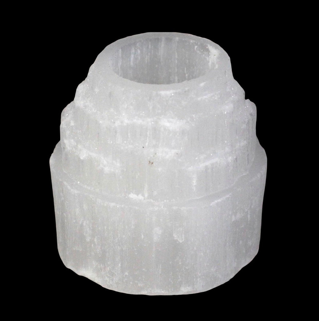 Selenite Tower Candle Holder