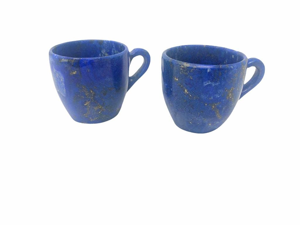 Deep Blue Lapis Lazuli Cup & Saucer- 6x6x1cm
