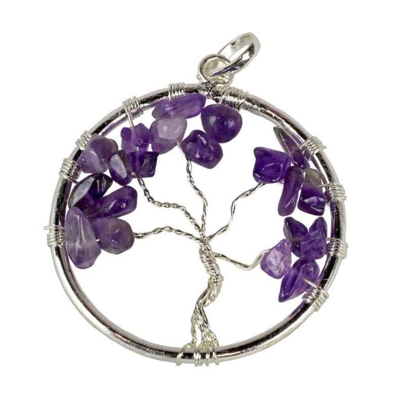 Amethyst Tree Life Pendant