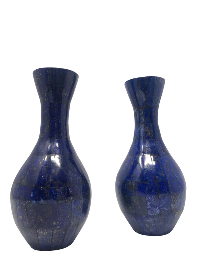 Set of 2 Lapis Lazuli Vase