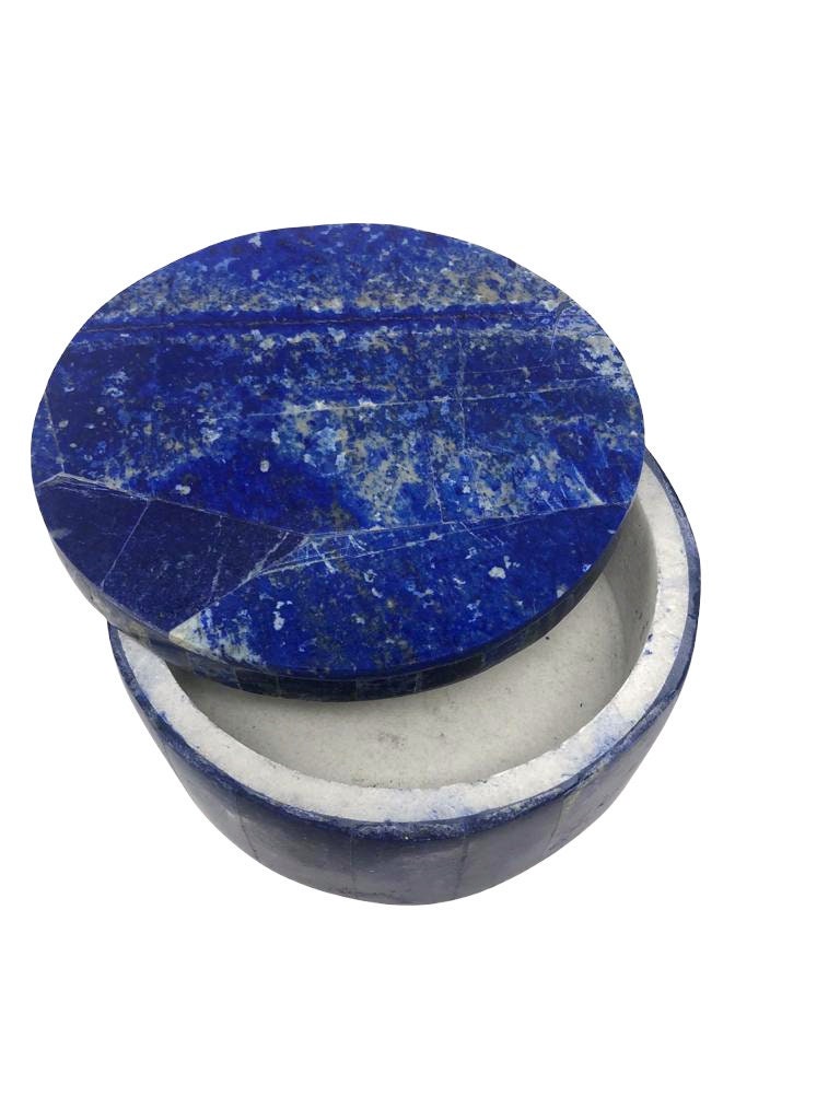 Lapis Lazuli Round Box 12.7cm