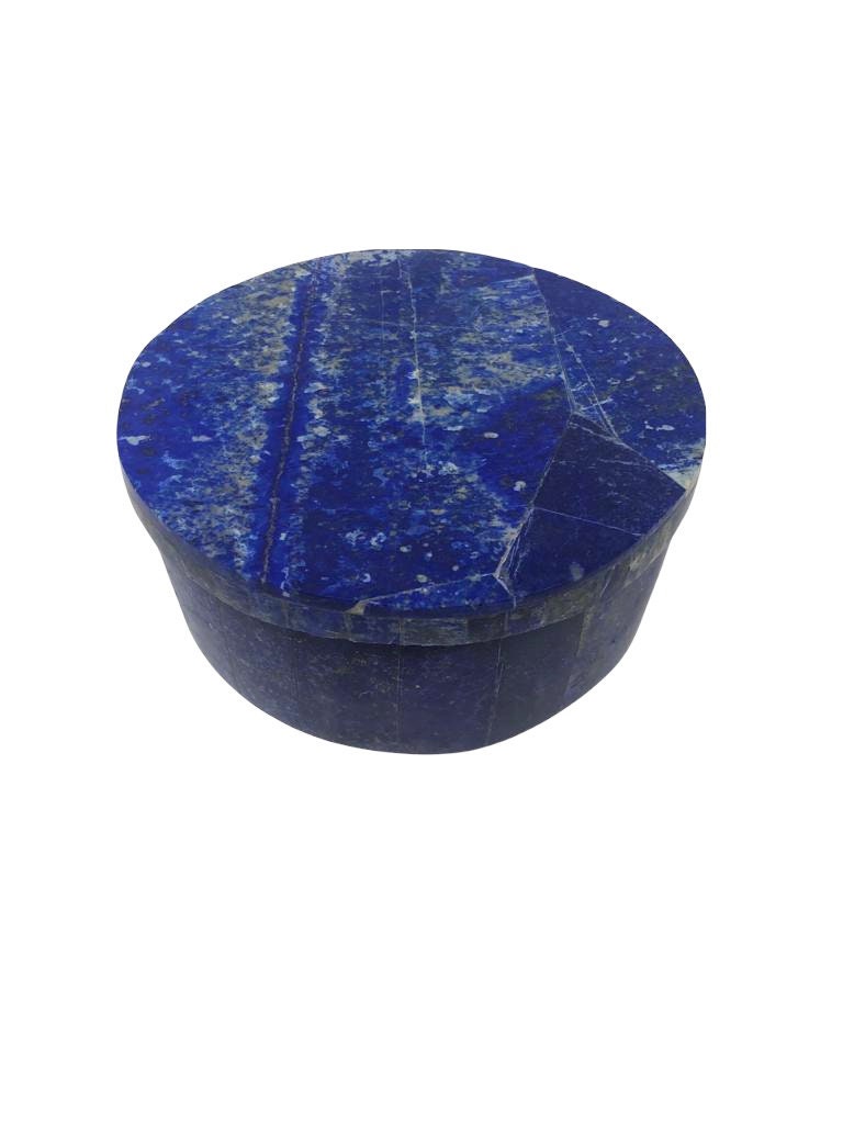 Lapis Lazuli Round Box 12.7cm