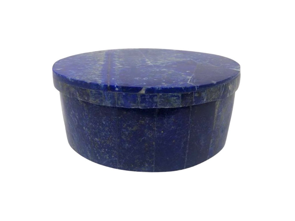 Lapis Lazuli Round Box 12.7cm