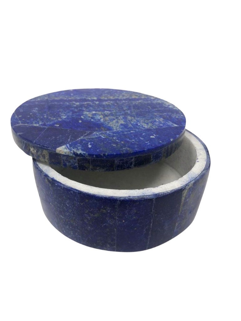 Lapis Lazuli Round Box 12.7cm