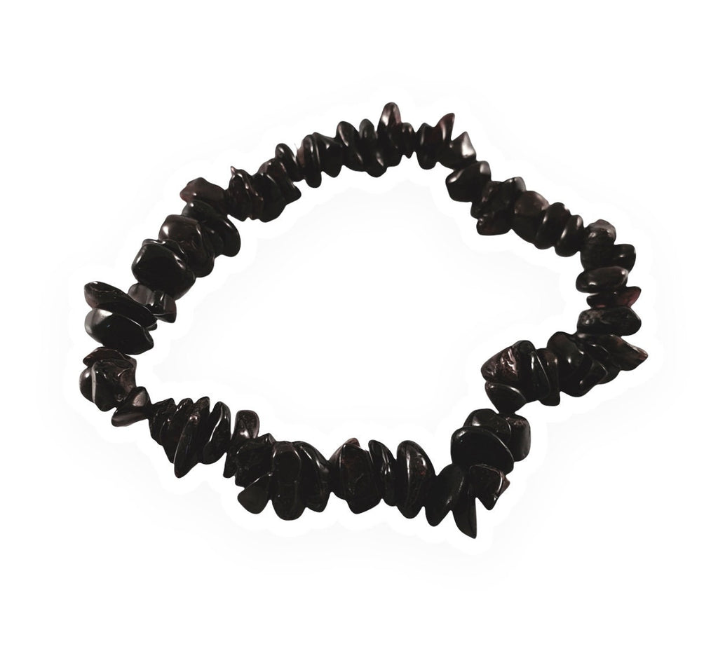 Red Garnet  Chip Bracelet  - Natural Stone Healing Stone Bracelet - Gemstones Crystal Unisex