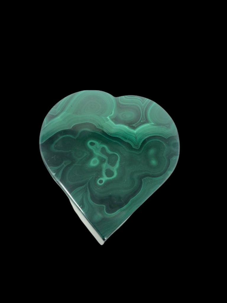 Malachite Heart Shaped Box