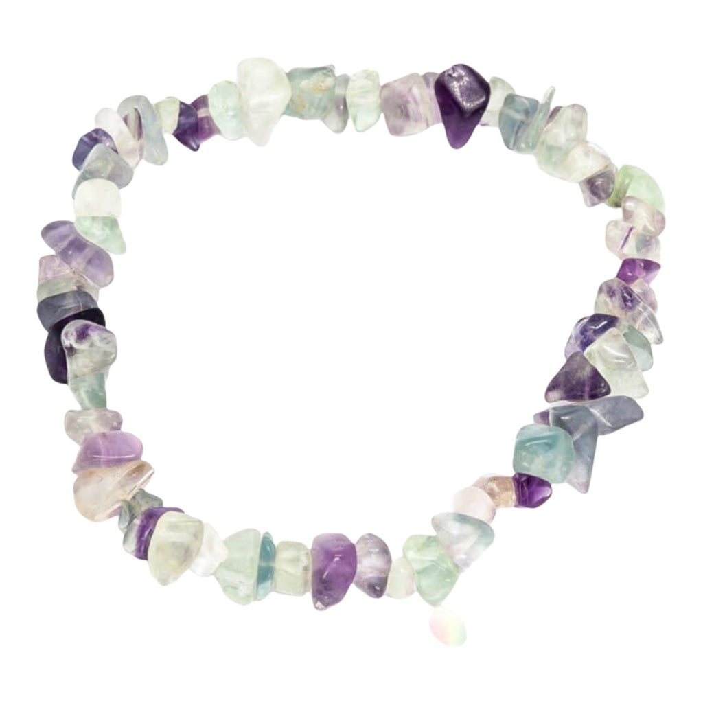 Fluorite Chip Bracelet  - Natural Stone Healing Stone Bracelet - Gemstones Crystal Unisex
