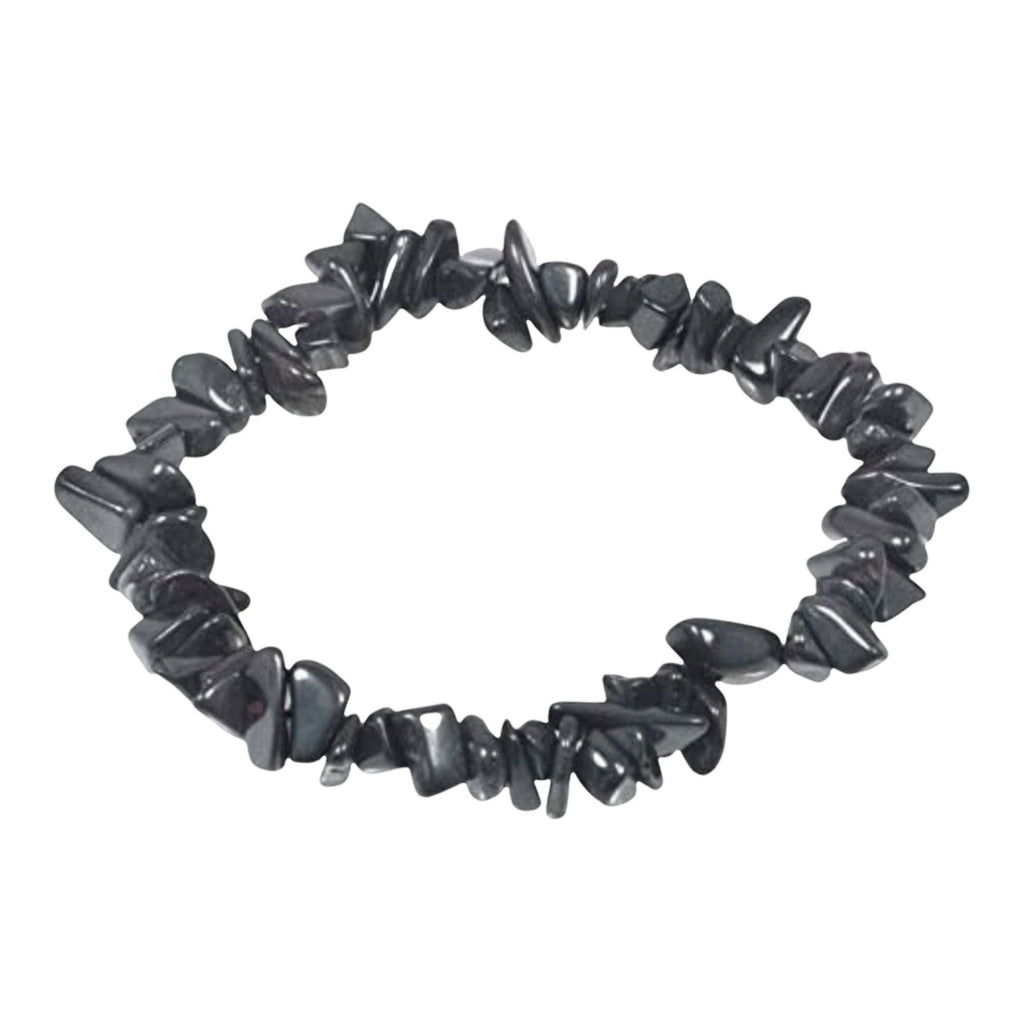 Hematite Chip Bracelet  - Natural Stone Healing Stone Bracelet - Gemstones Crystal Unisex