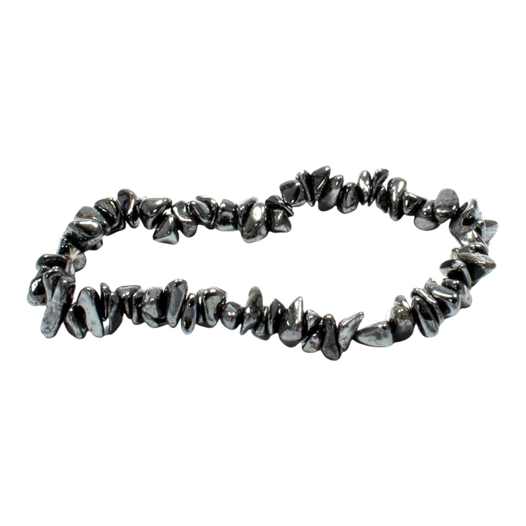 Hematite Chip Bracelet  - Natural Stone Healing Stone Bracelet - Gemstones Crystal Unisex