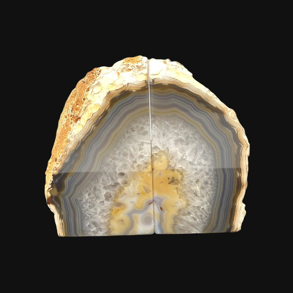 Natural Beige Agate Bookends 2KG