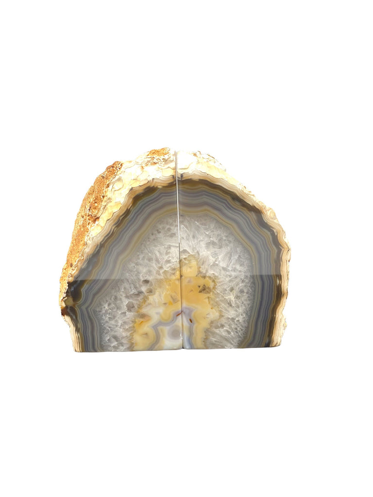 Natural Beige Agate Bookends 2KG