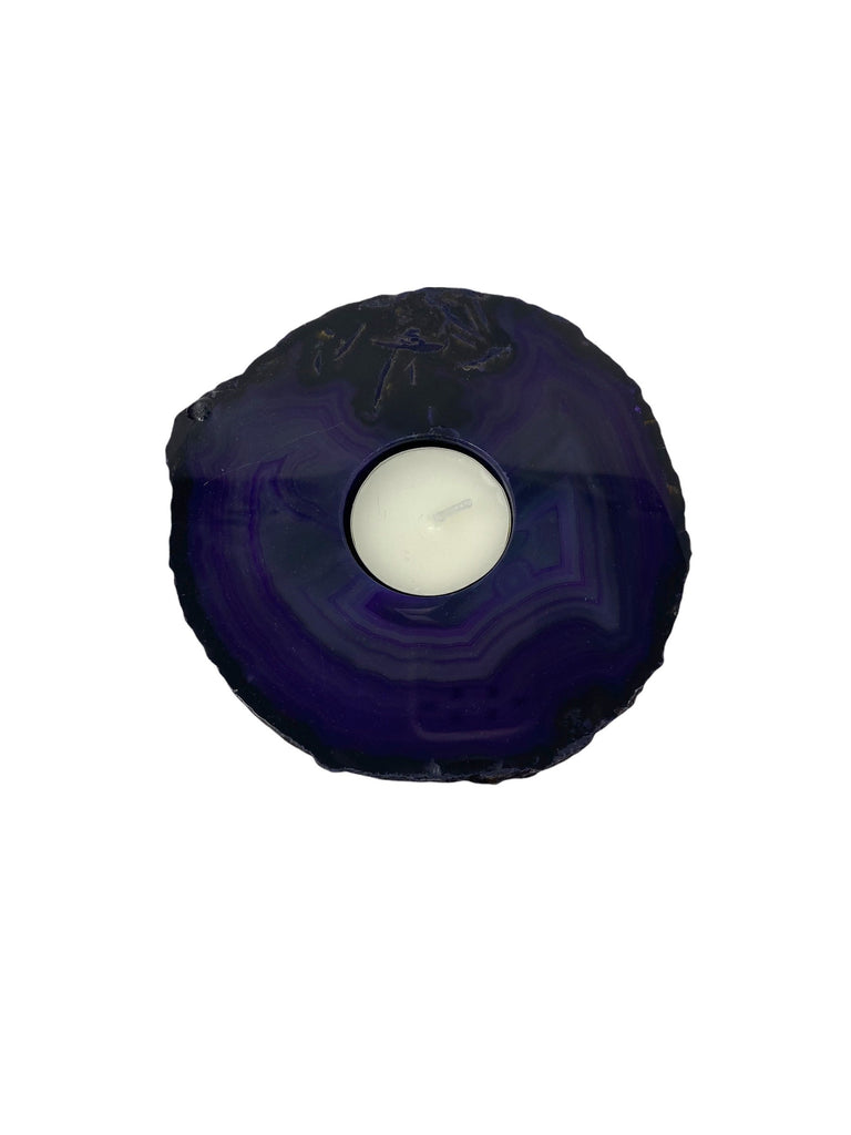 Agate Mixed Colour Candle Holder (1pc ONLY)