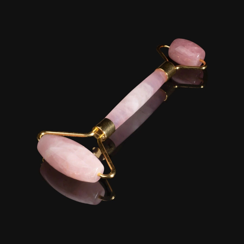 Rose Quartz Massage Roller   - Natural Stone Healing Crystal Rose Quartz  - Healing Stone