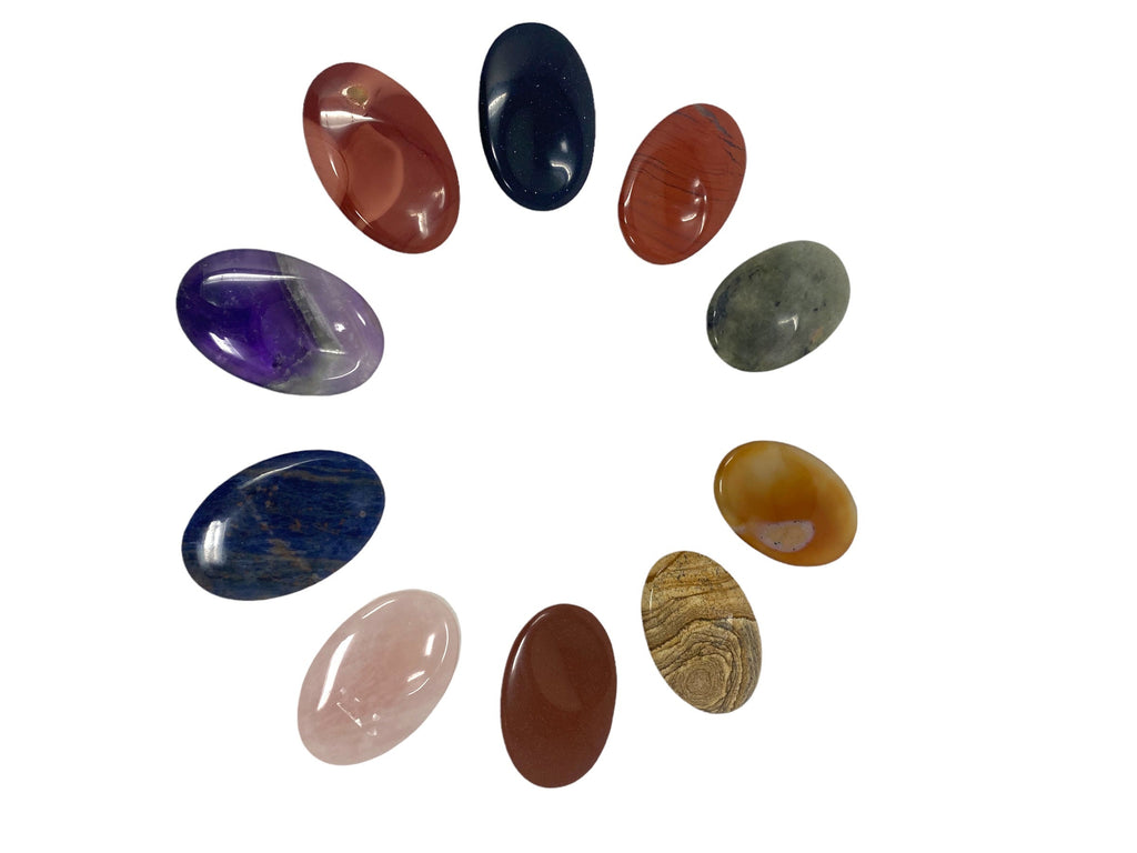 Chakra Gemstone Thumbstone 60mm