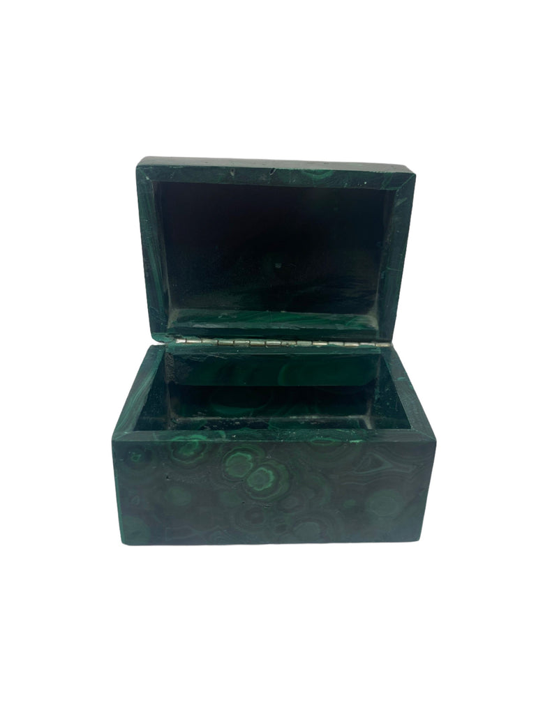 Malachite Box Shaped Box 7.7x6x4.8cm (370grams)