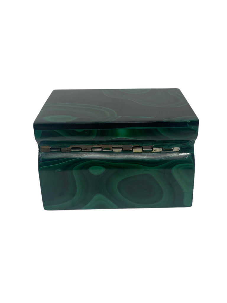 Malachite Box Shaped Box 7.7x6x4.8cm (370grams)