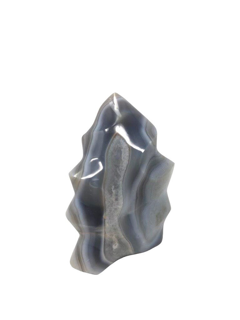 Flame Shaped Grey Agate 0.5KG