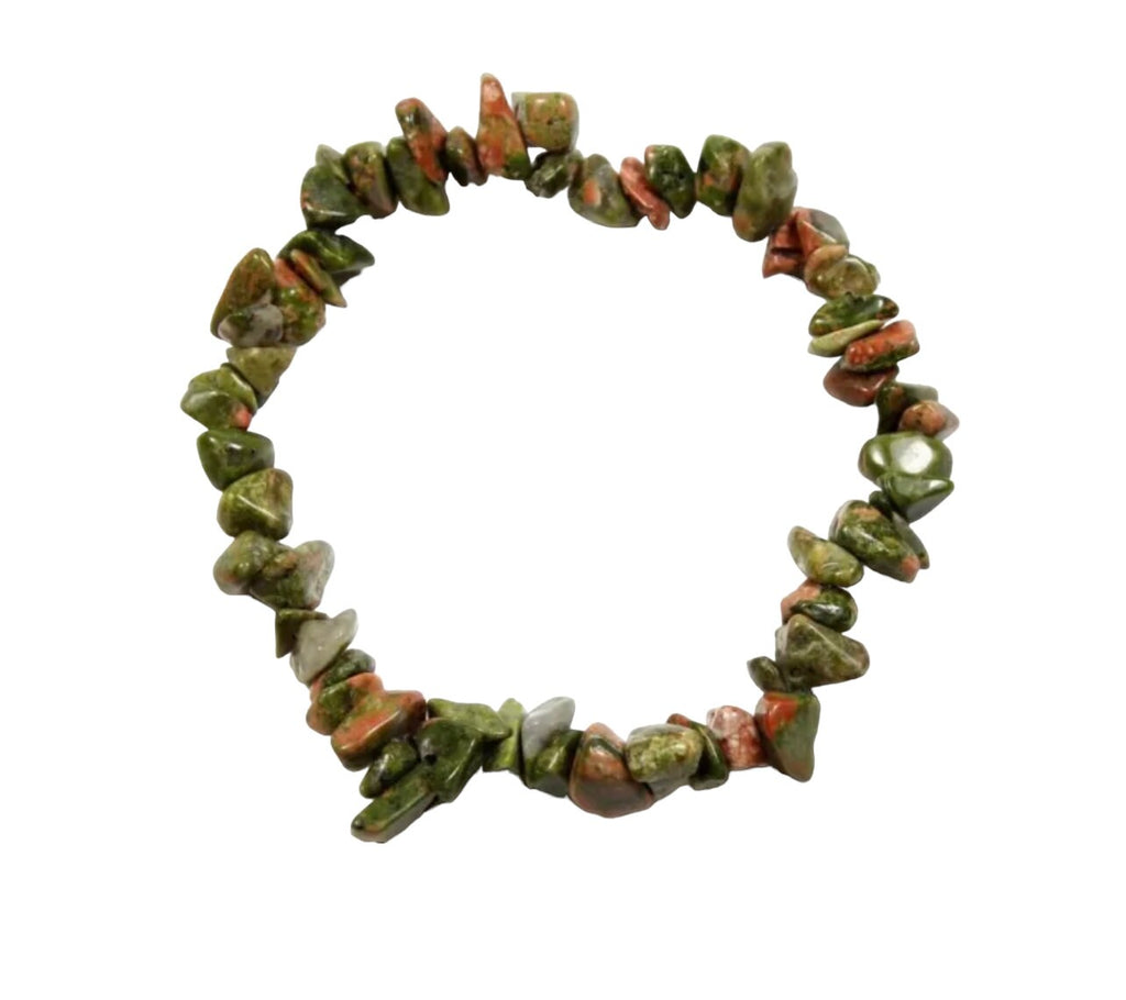 Unakite Chip Bracelet