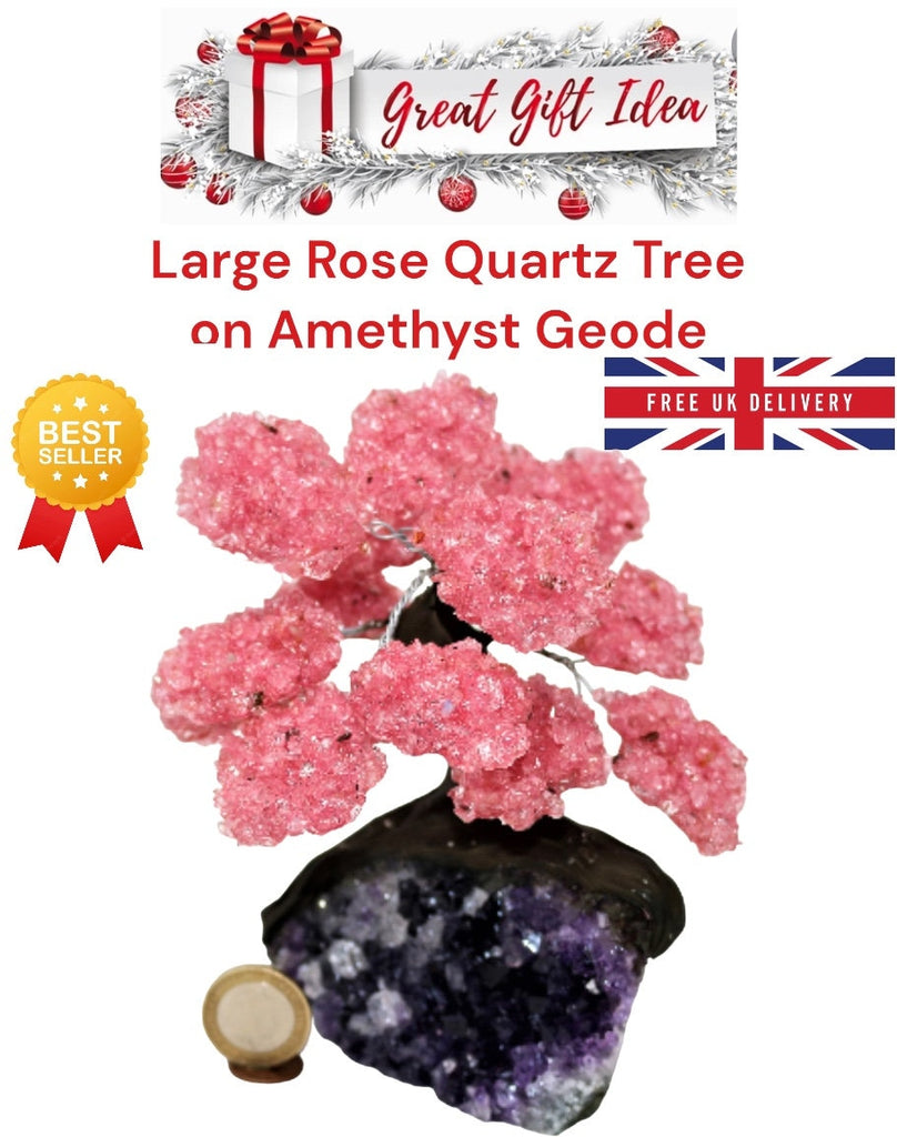 Large Amethyst Clustered Gemstone Tree 15 Branches  (The Relaxation Tree24Hrs Tracked *Free Delivery UK*