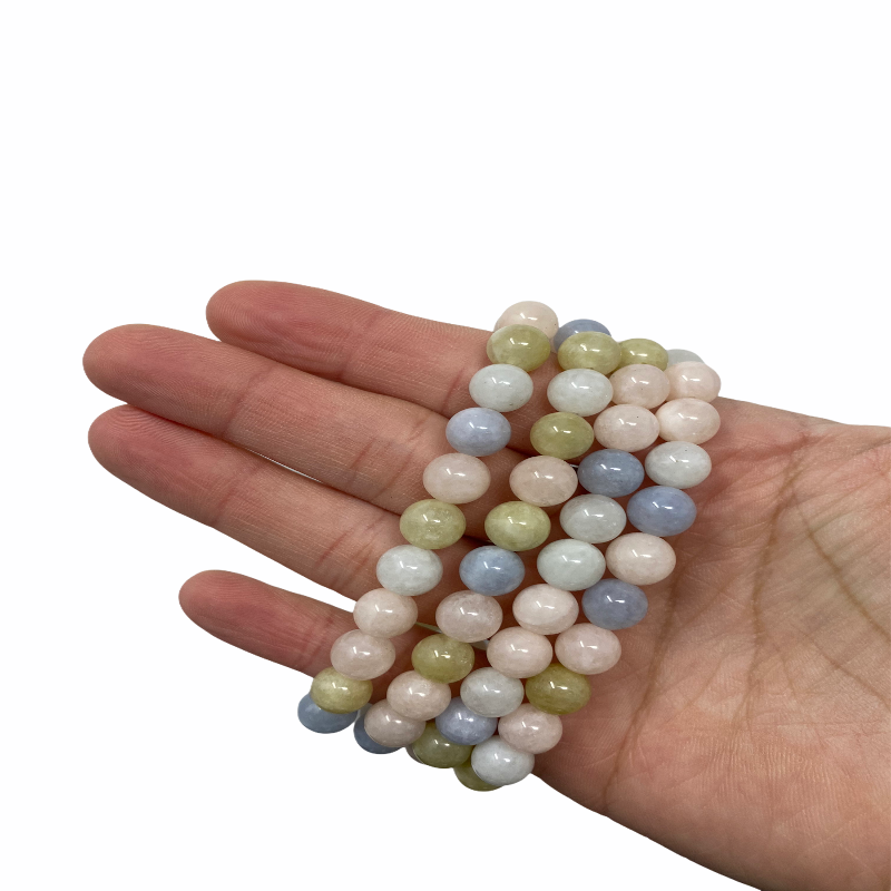 Morganite Bracelet 8mm - Energy Stone Stretch Bracelet