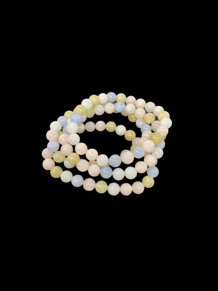 Morganite Bracelet 8mm - Energy Stone Stretch Bracelet