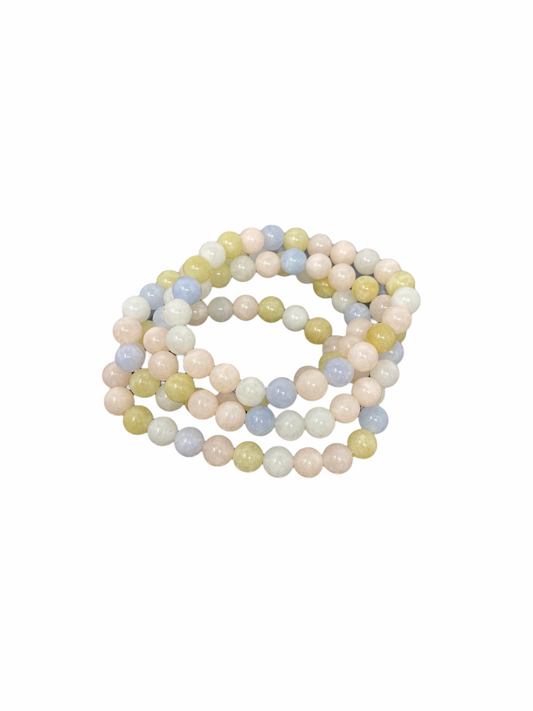 Morganite Bracelet 8mm - Energy Stone Stretch Bracelet