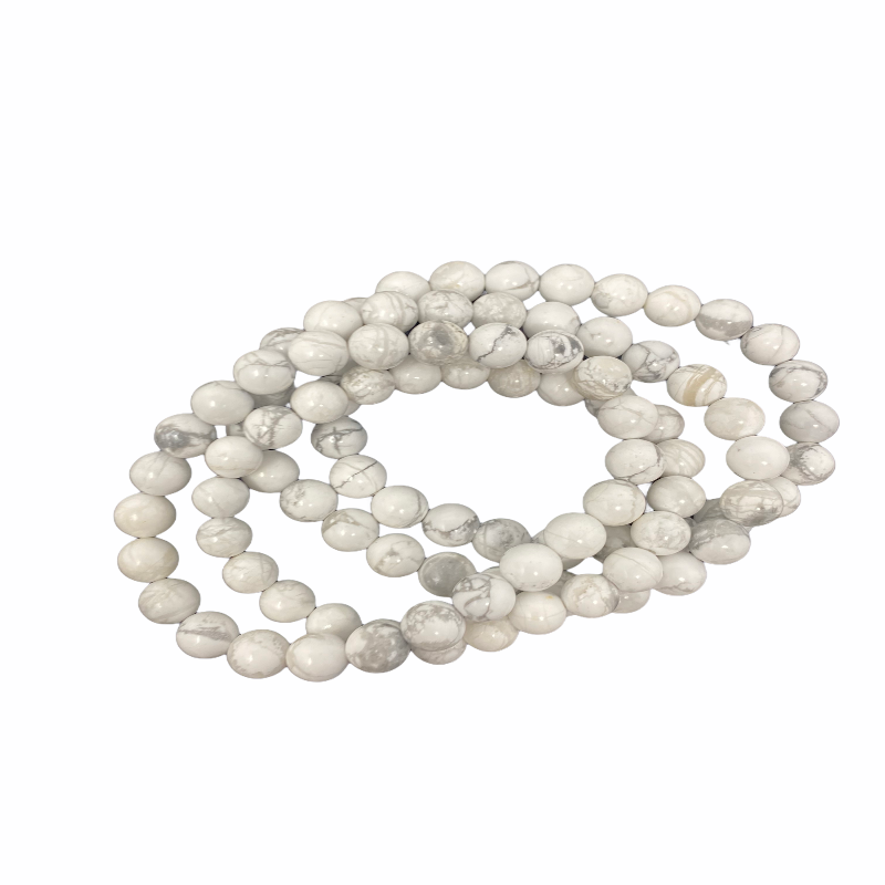 Howlite Bracelet 8mm - Energy Stone Stretch Bracelet