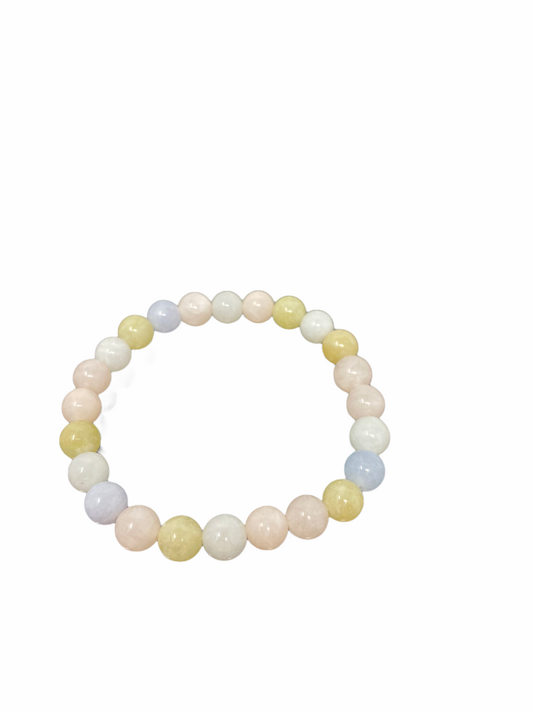 Morganite Bracelet 8mm - Energy Stone Stretch Bracelet
