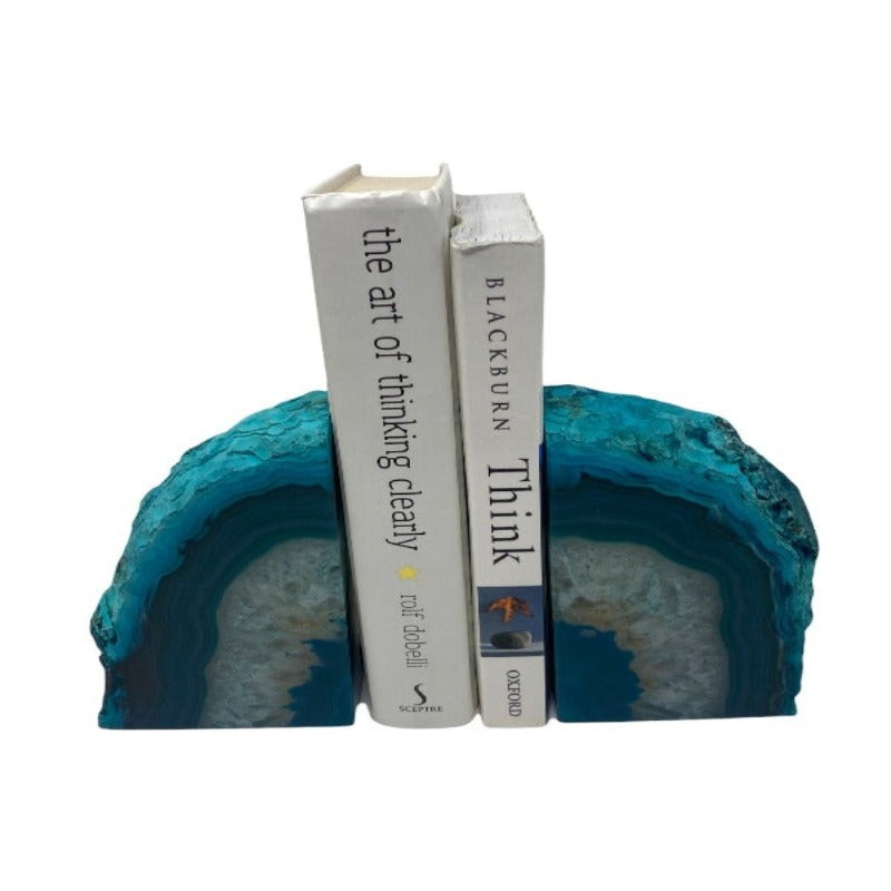 Green/Teal Agate Bookends 2KG