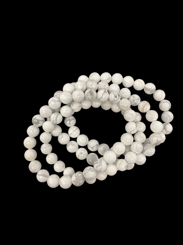 Howlite Bracelet 8mm - Energy Stone Stretch Bracelet