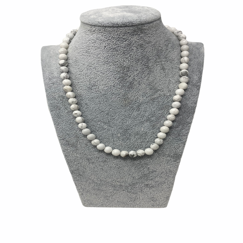Howlite Beaded Necklace 8mm